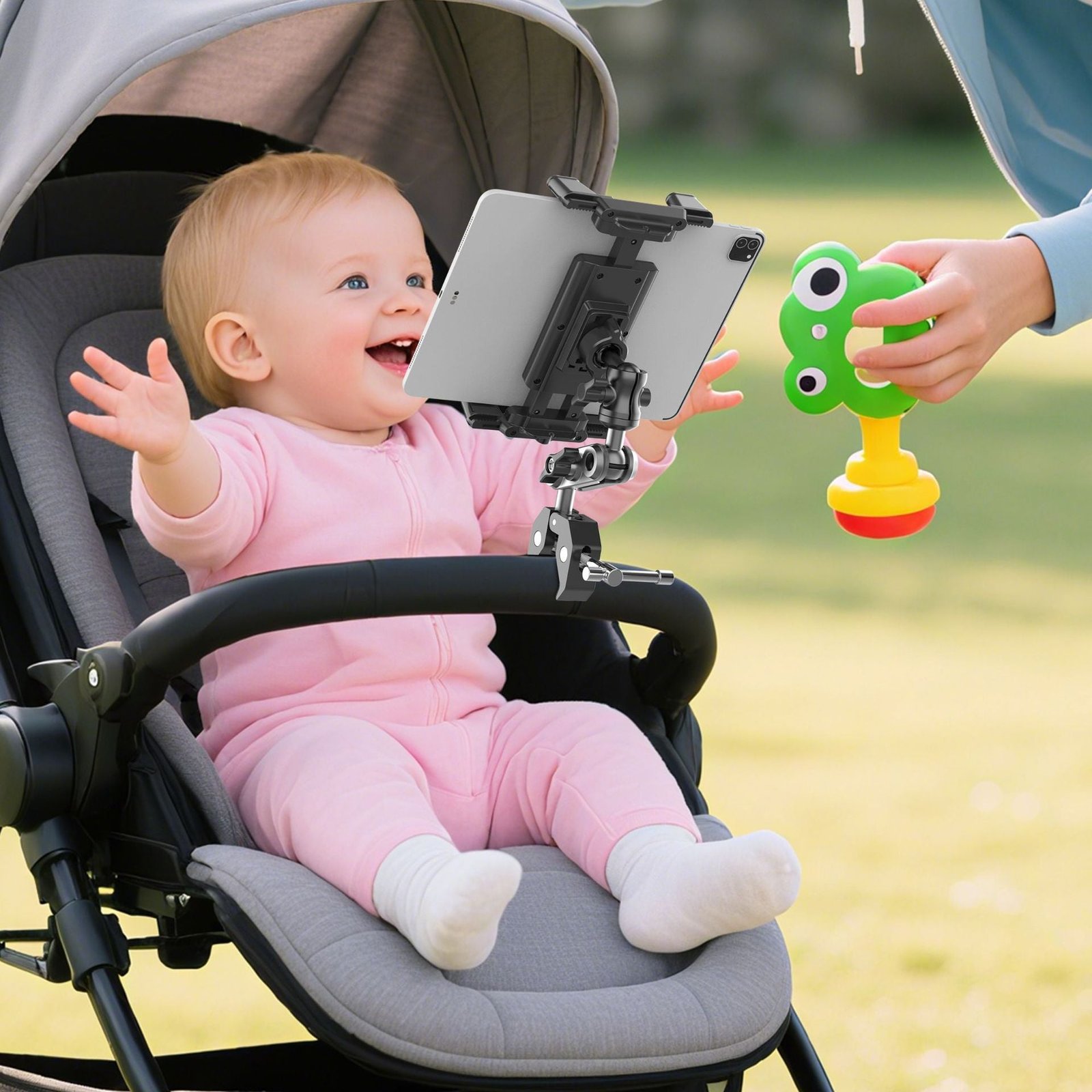 Multi Angle Metal Arm Adjusted for Phone & Tablet Holder with Claw Clamp - Image 9