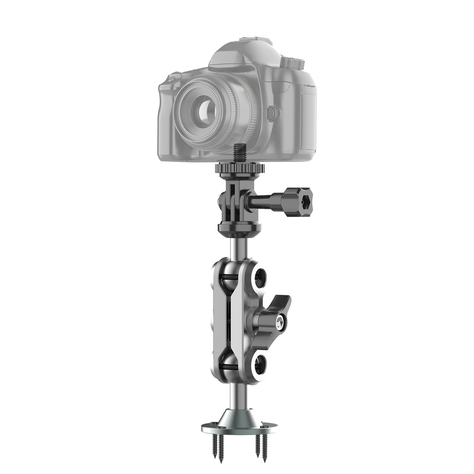 Universal Metal Flexible Angle Adjustable Holder for 1/4 Device Camera for Dash Board or Wall - Image 6