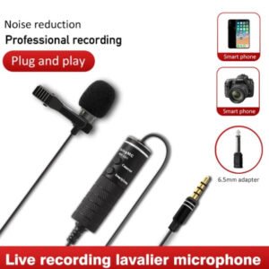 Omnidirectional Metal Microphone 3.5mm Jack Lavalier Tie Clip For Computer Laptop Mobile Phone