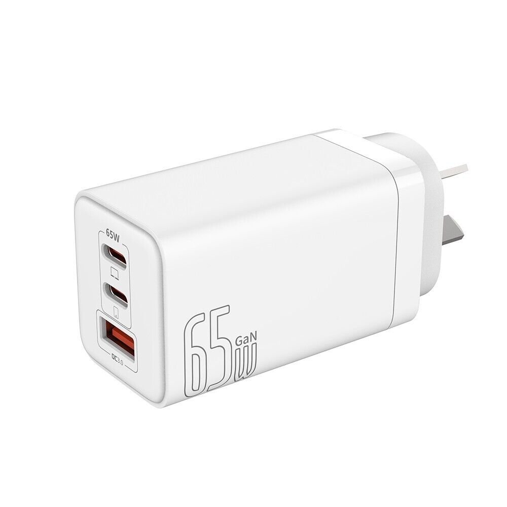 iQuick 65W USB-C Dual Ports Charging Adapter-White For iPhone Tablet Android Laptop - Image 3
