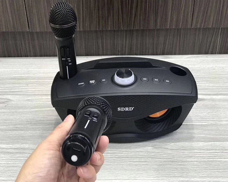 OWL SDRD SD-306 Portable Family Karaoke System Condenser Wireless Stereo Bluetooth Speaker Set With Dual Wireless Microphones - Image 4