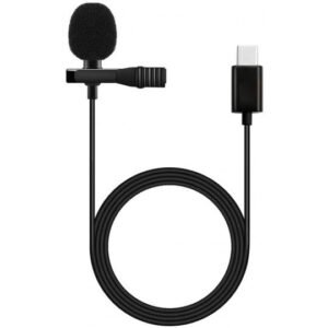 Lavalier Microphone with Portable Collar Clip-On 2 Meter Length (TYPE-C)