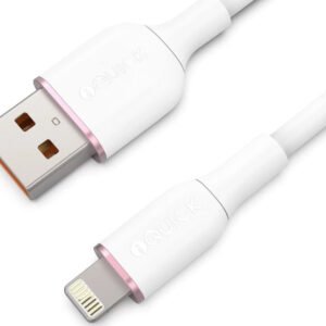 iQuick PVC USB-A to Lightning Fast Charging Cable 1M white 2.4A Max