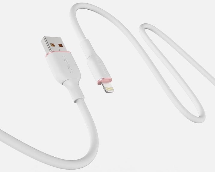 iQuick PVC USB-A to Lightning Fast Charging Cable 1M white 2.4A Max - Image 5