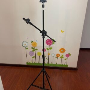 Foldable Portable Sturdy Floor Stand for Phone Tablet Camera & Microphone Holder Height up to 2.1 Meter