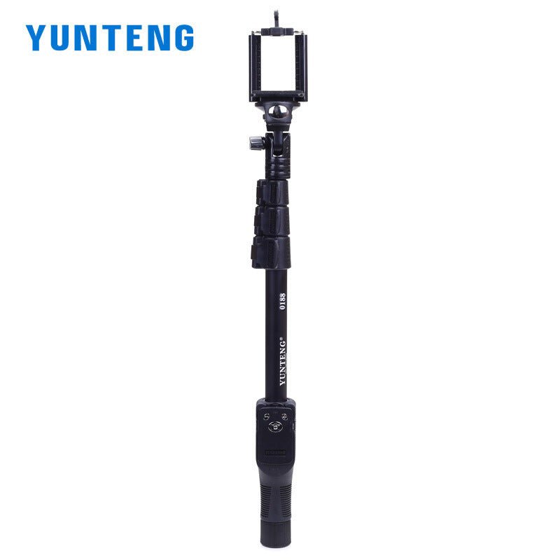 YUNTENG YT-0188 Extendable Handheld Tripod Monopod Adapter Self Held with Phone Clip & Bluetooth Shutter - Image 4
