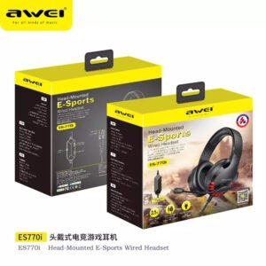 AWEI ES770i Wired Led Gaming Headphone With Microphone Stereo 7.1 Bass Sound Phone/Tablet/PS4/5/PC